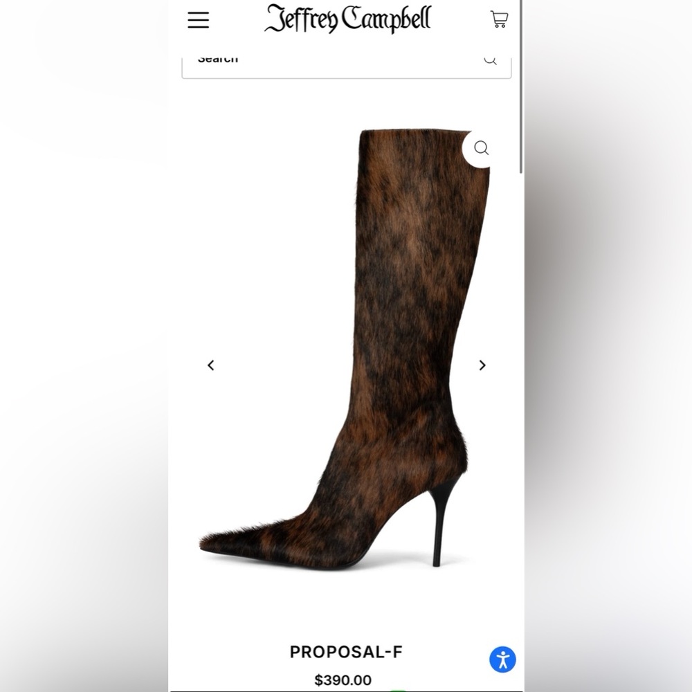 New Jeffrey Campbell Fur-Patterened Heeled Boots - Picture 4 of 6